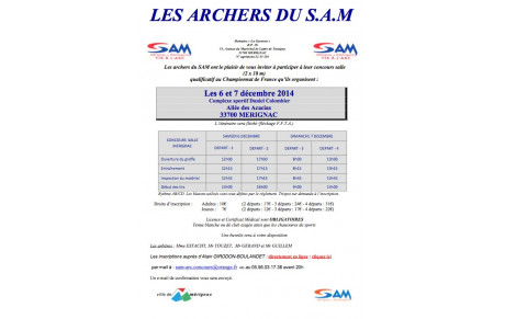 Concours salle Mérignac le 6 et 7 décembre 2014